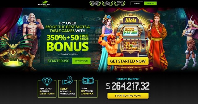 Top Rated casinos - Raging Bull slots