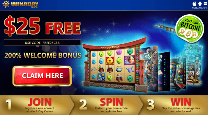 Winaday casino welcome bonus