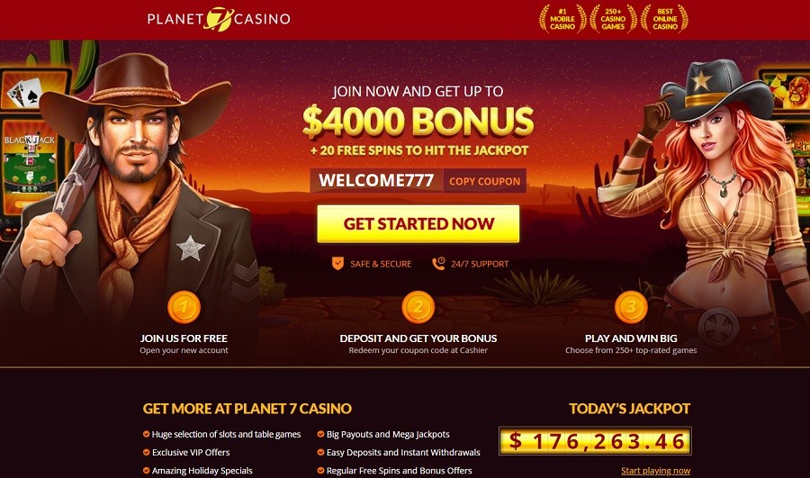 Planet7 casino welcome Norulesbonus