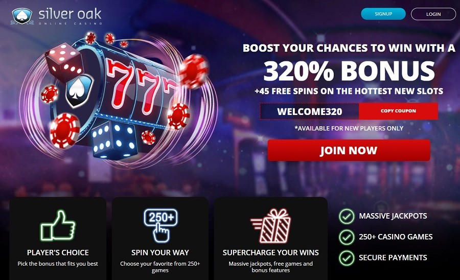 Silver Oak casino welcome Norulesbonus